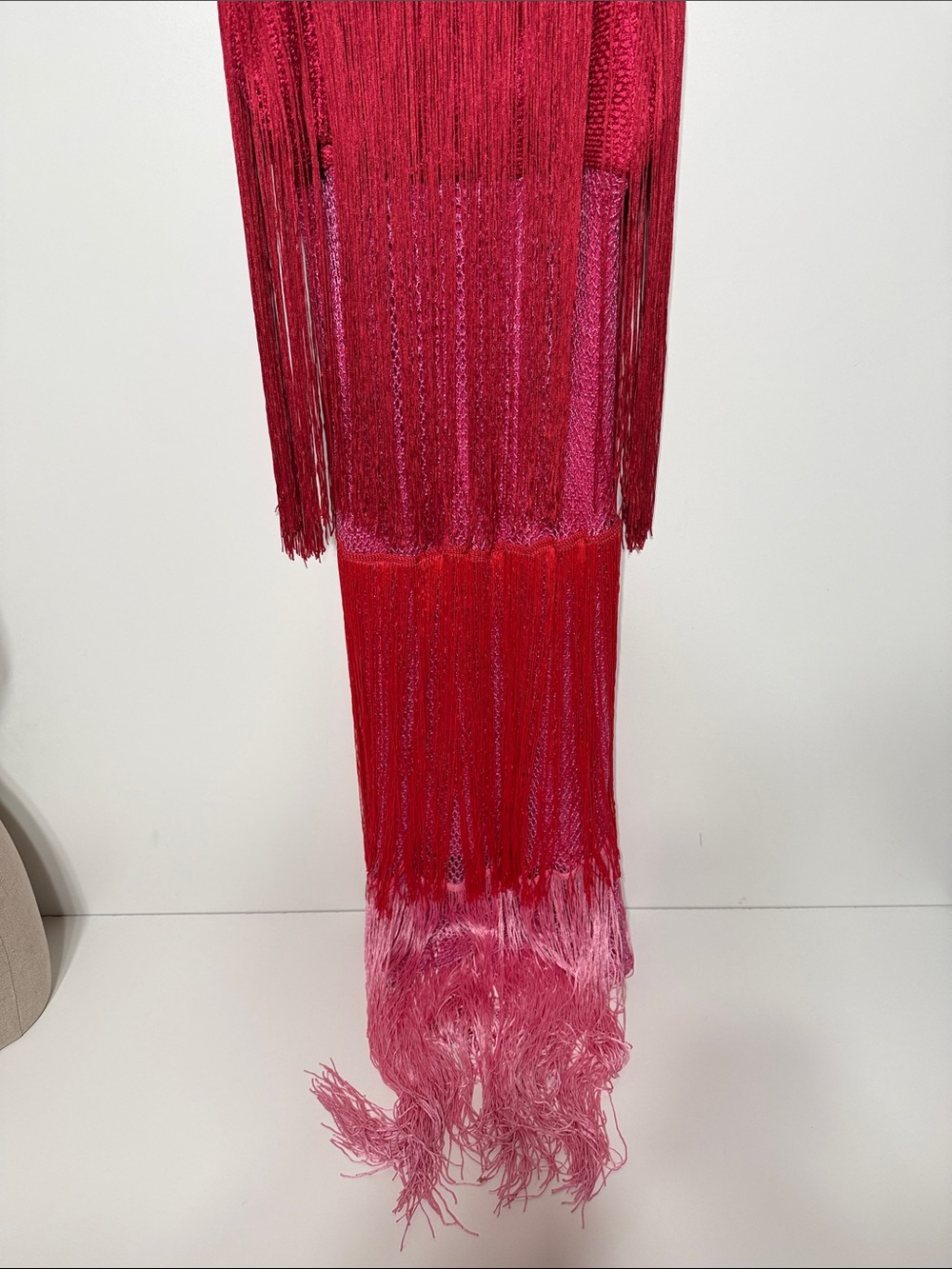 Anthropologie Let me Be Tiered Fringe Ombré Dress - Picture 5 of 17